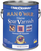 McCloskey Man O' War 080.0006507.007 Marine Spar Varnish, Semi-Gloss, Clear, Liquid, 1 gal